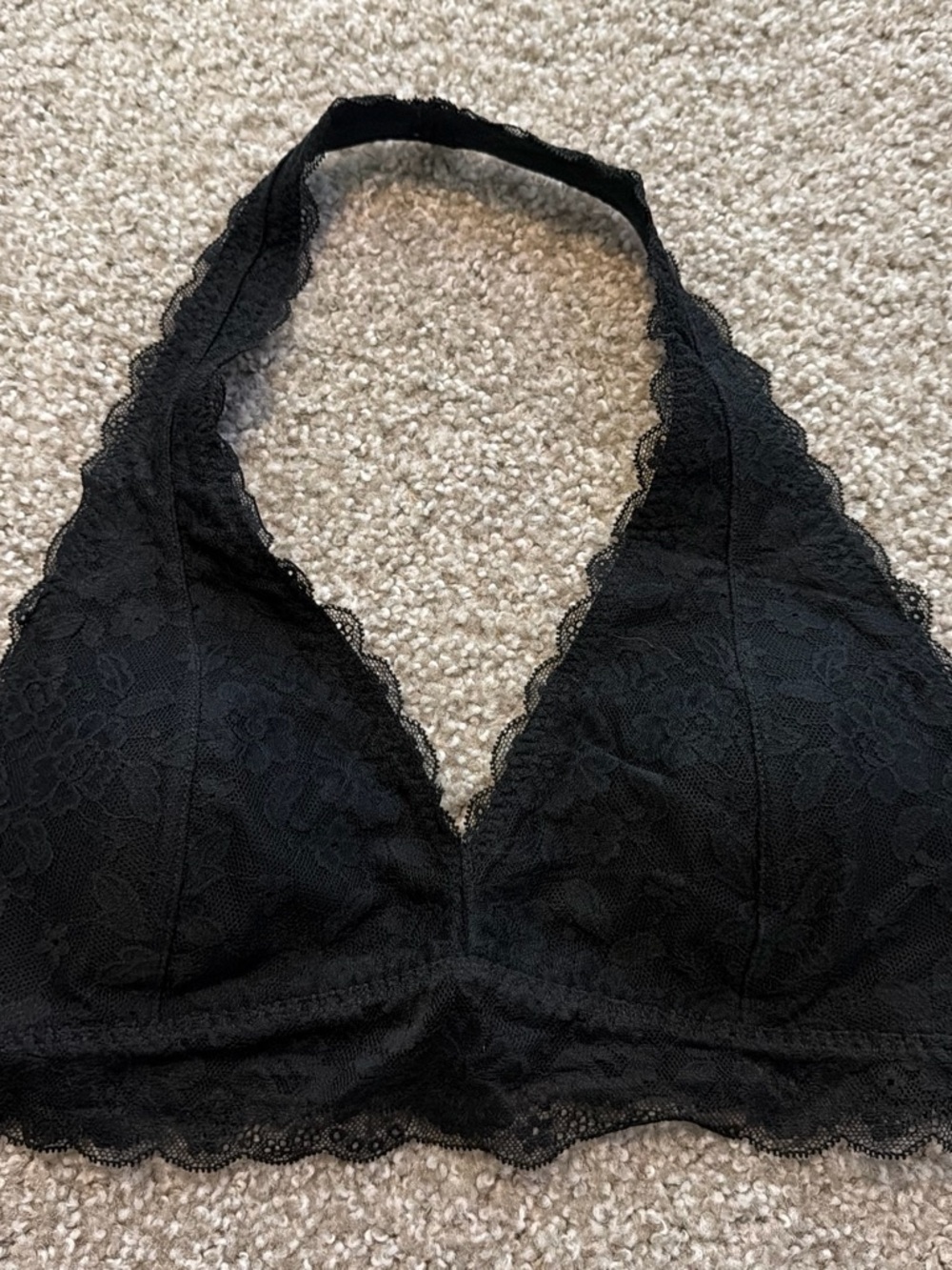 Gilly Hicks Black Lace Halter Bralette